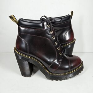 New Dr. Martens Averil Heeled Leather Ankle Boot